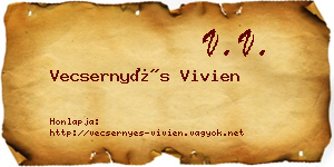 Vecsernyés Vivien névjegykártya