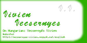 vivien vecsernyes business card