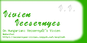 vivien vecsernyes business card